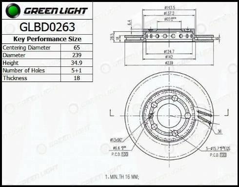 AutomotiveAdriado GLBD0263 - Тормозной диск autospares.lv
