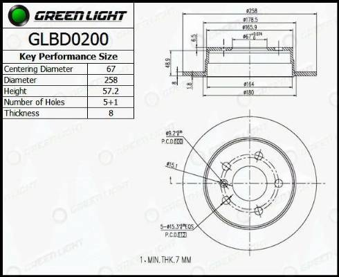 AutomotiveAdriado GLBD0200 - Тормозной диск autospares.lv