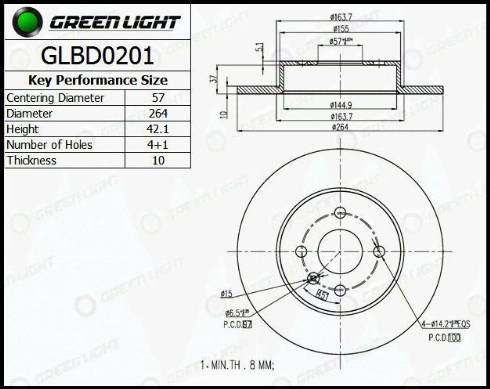 AutomotiveAdriado GLBD0201 - Тормозной диск autospares.lv