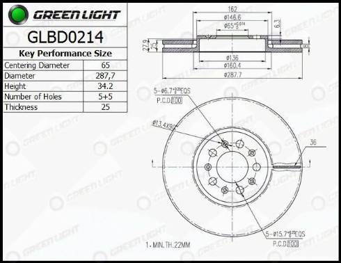 AutomotiveAdriado GLBD0214 - Тормозной диск autospares.lv