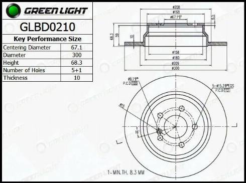 AutomotiveAdriado GLBD0210 - Тормозной диск autospares.lv