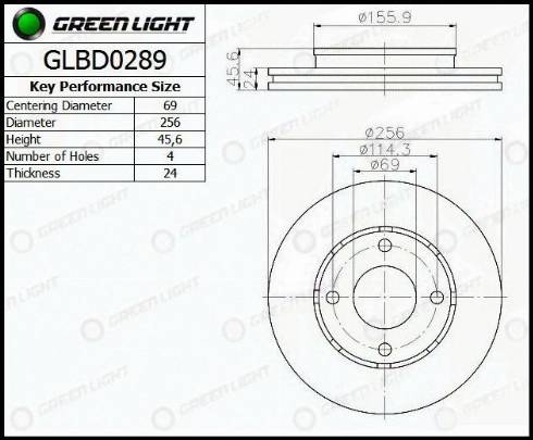 AutomotiveAdriado GLBD0289 - Тормозной диск autospares.lv