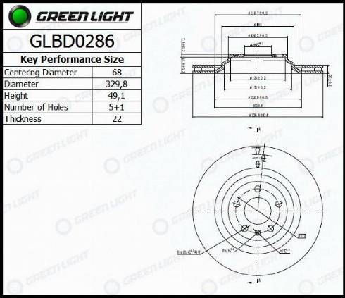 AutomotiveAdriado GLBD0286 - Тормозной диск autospares.lv