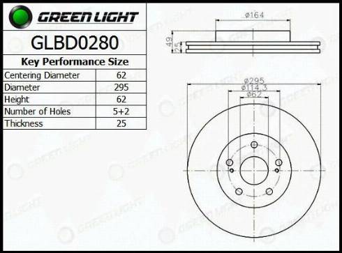 AutomotiveAdriado GLBD0280 - Тормозной диск autospares.lv