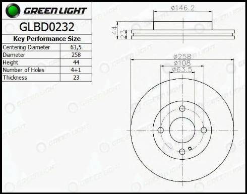 AutomotiveAdriado GLBD0232 - Тормозной диск autospares.lv