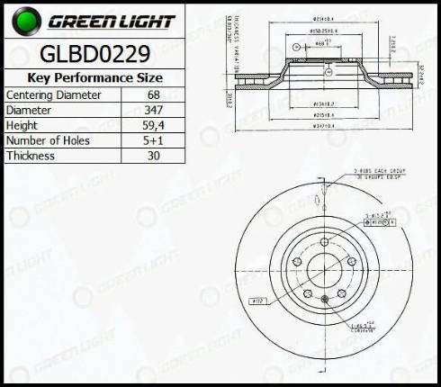 AutomotiveAdriado GLBD0229 - Тормозной диск autospares.lv