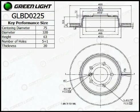 AutomotiveAdriado GLBD0225 - Тормозной диск autospares.lv