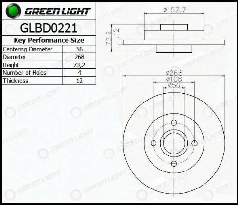 AutomotiveAdriado GLBD0221 - Тормозной диск autospares.lv