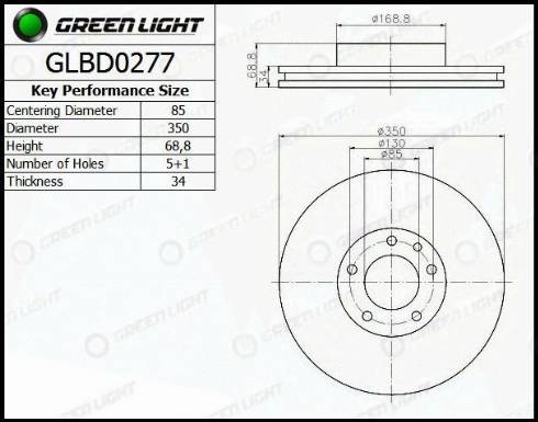 AutomotiveAdriado GLBD0277 - Тормозной диск autospares.lv