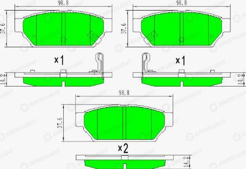 AutomotiveAdriado GLBP0440 - Тормозные колодки, дисковые, комплект autospares.lv