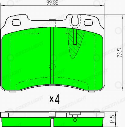 AutomotiveAdriado GLBP0404 - Тормозные колодки, дисковые, комплект autospares.lv