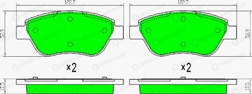 AutomotiveAdriado GLBP0406 - Тормозные колодки, дисковые, комплект autospares.lv