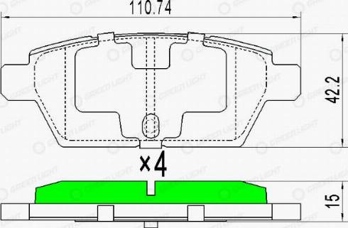 AutomotiveAdriado GLBP0400 - Тормозные колодки, дисковые, комплект autospares.lv