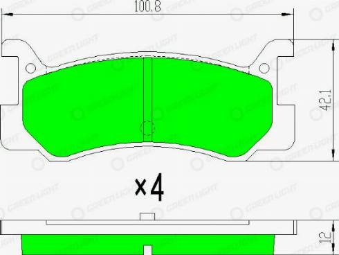 AutomotiveAdriado GLBP0408 - Тормозные колодки, дисковые, комплект autospares.lv