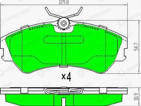 AutomotiveAdriado GLBP0415 - Тормозные колодки, дисковые, комплект autospares.lv