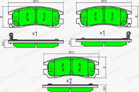 AutomotiveAdriado GLBP0410 - Тормозные колодки, дисковые, комплект autospares.lv