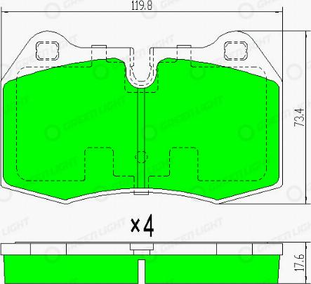 AutomotiveAdriado GLBP0413 - Тормозные колодки, дисковые, комплект autospares.lv