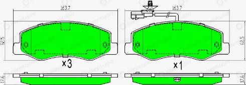 AutomotiveAdriado GLBP0434 - Тормозные колодки, дисковые, комплект autospares.lv