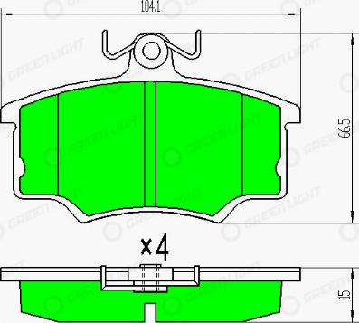 AutomotiveAdriado GLBP0436 - Тормозные колодки, дисковые, комплект autospares.lv