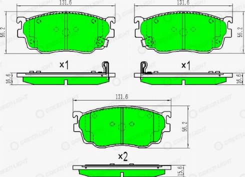 AutomotiveAdriado GLBP0431 - Тормозные колодки, дисковые, комплект autospares.lv