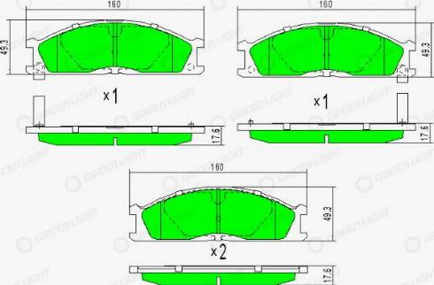 AutomotiveAdriado GLBP0438 - Тормозные колодки, дисковые, комплект autospares.lv