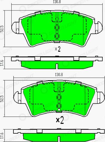 AutomotiveAdriado GLBP0433 - Тормозные колодки, дисковые, комплект autospares.lv