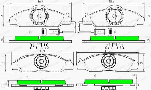 AutomotiveAdriado GLBP0432 - Тормозные колодки, дисковые, комплект autospares.lv