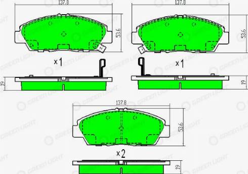 AutomotiveAdriado GLBP0437 - Тормозные колодки, дисковые, комплект autospares.lv