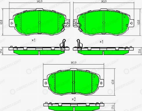 AutomotiveAdriado GLBP0429 - Тормозные колодки, дисковые, комплект autospares.lv