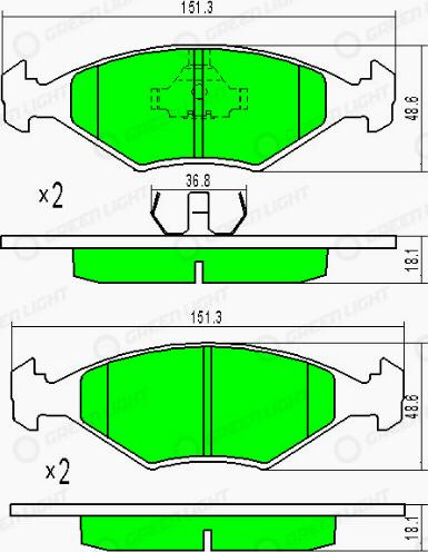 AutomotiveAdriado GLBP0424 - Тормозные колодки, дисковые, комплект autospares.lv