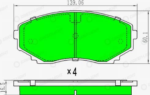 AutomotiveAdriado GLBP0420 - Тормозные колодки, дисковые, комплект autospares.lv