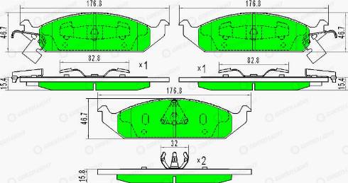 AutomotiveAdriado GLBP0421 - Тормозные колодки, дисковые, комплект autospares.lv