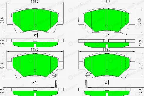 AutomotiveAdriado GLBP0428 - Тормозные колодки, дисковые, комплект autospares.lv