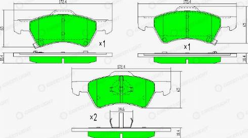 AutomotiveAdriado GLBP0423 - Тормозные колодки, дисковые, комплект autospares.lv