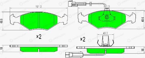 AutomotiveAdriado GLBP0427 - Тормозные колодки, дисковые, комплект autospares.lv