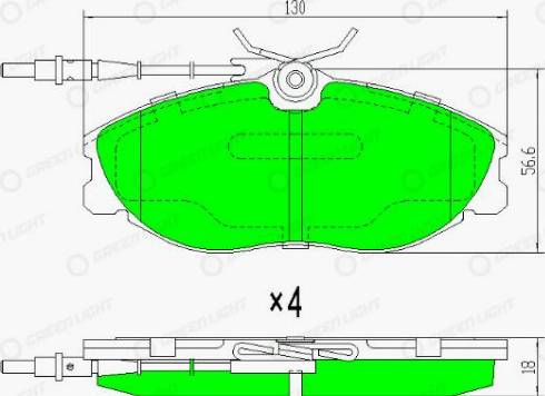 AutomotiveAdriado GLBP0096 - Тормозные колодки, дисковые, комплект autospares.lv