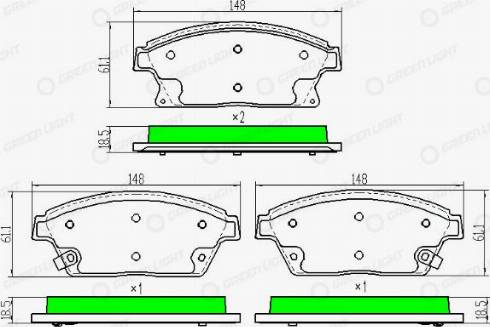 AutomotiveAdriado GLBP0091 - Тормозные колодки, дисковые, комплект autospares.lv