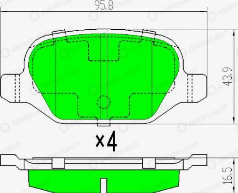 AutomotiveAdriado GLBP0098 - Тормозные колодки, дисковые, комплект autospares.lv