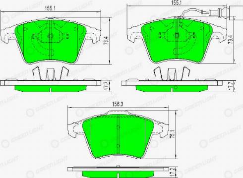 AutomotiveAdriado GLBP0093 - Тормозные колодки, дисковые, комплект autospares.lv