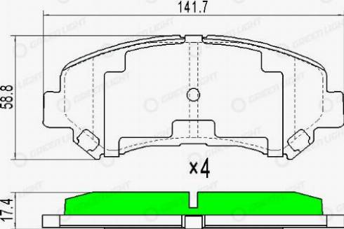 AutomotiveAdriado GLBP0092 - Тормозные колодки, дисковые, комплект autospares.lv