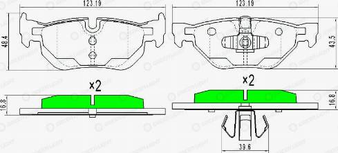 AutomotiveAdriado GLBP0049 - Тормозные колодки, дисковые, комплект autospares.lv