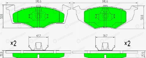 AutomotiveAdriado GLBP0044 - Тормозные колодки, дисковые, комплект autospares.lv