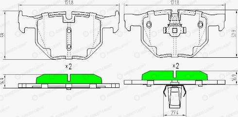 AutomotiveAdriado GLBP0045 - Тормозные колодки, дисковые, комплект autospares.lv