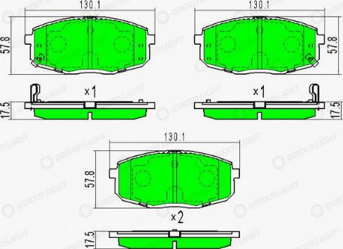 AutomotiveAdriado GLBP0041 - Тормозные колодки, дисковые, комплект autospares.lv