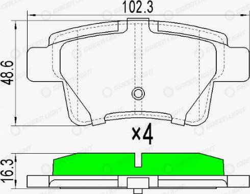 AutomotiveAdriado GLBP0054 - Тормозные колодки, дисковые, комплект autospares.lv