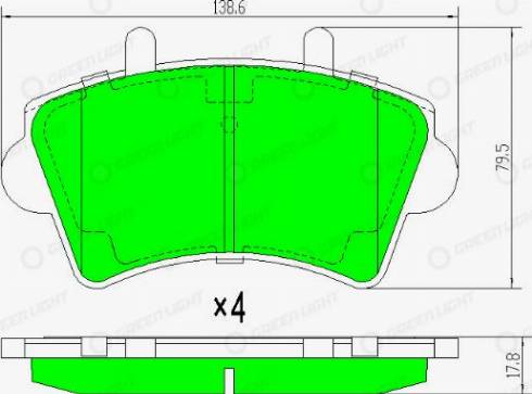 AutomotiveAdriado GLBP0063 - Тормозные колодки, дисковые, комплект autospares.lv