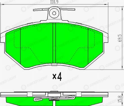 AutomotiveAdriado GLBP0062 - Тормозные колодки, дисковые, комплект autospares.lv