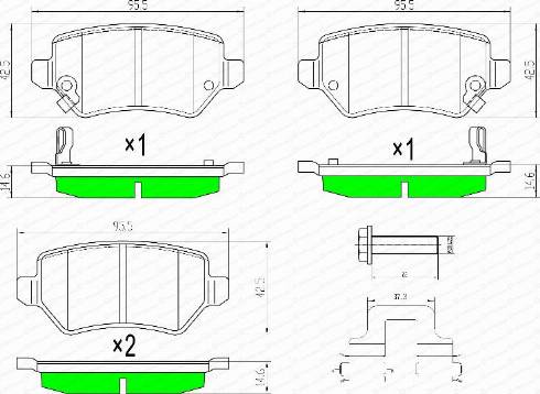 AutomotiveAdriado GLBP0009 - Тормозные колодки, дисковые, комплект autospares.lv