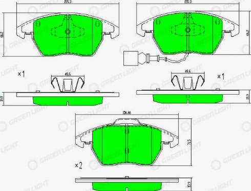 AutomotiveAdriado GLBP0003 - Тормозные колодки, дисковые, комплект autospares.lv