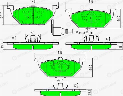 AutomotiveAdriado GLBP0002 - Тормозные колодки, дисковые, комплект autospares.lv